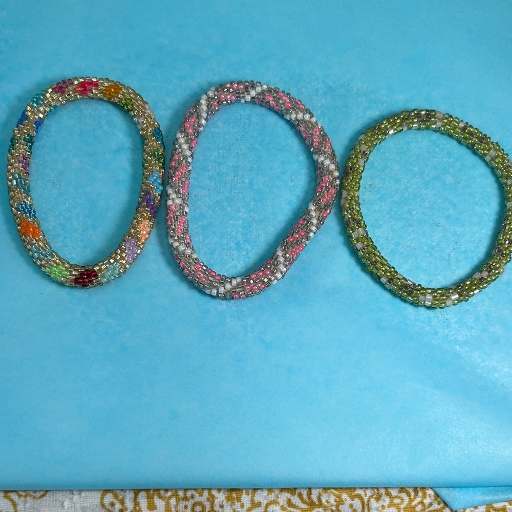 Colorful Beaded Bracelets Set
